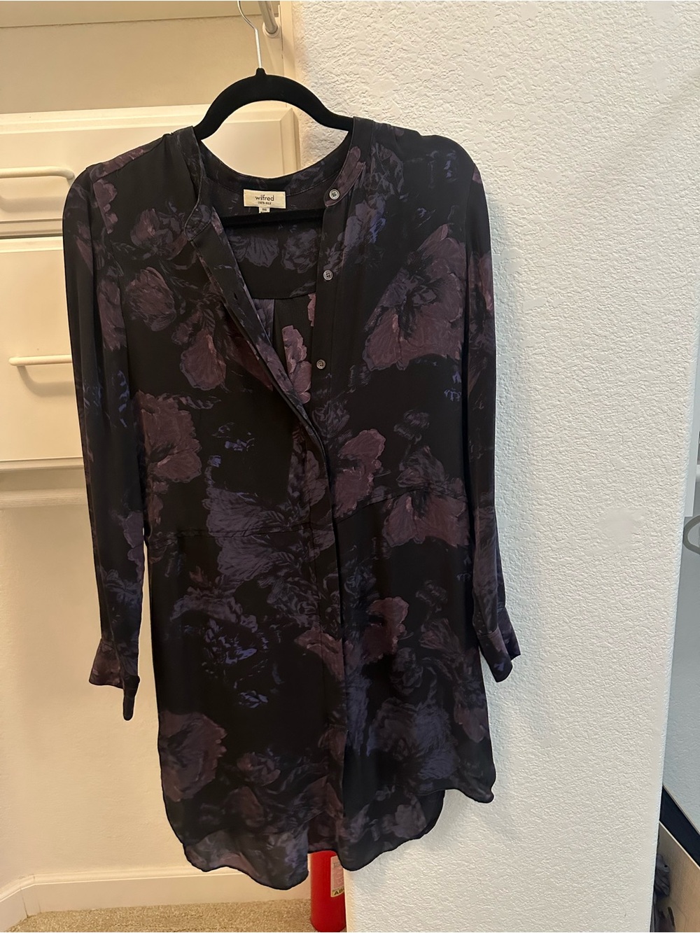 Wilfred by Aritzia 100% Silk Floral Button Front Blouse | XXS